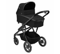 Maxi-Cosi Lila XP Plus - Poussette tout terrain dès la naissance, 0 à 4 ans, y compris une cabine de bébé spacieuse avec matelas rembourré supplémentaire et fonction relax, Essential Black