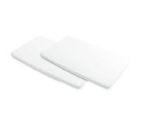 Maxi-Cosi Lot de 2 Draps Housse Lit Parapluie Bébé Merlin, Linge de Lit Bébé 60x120, Protège-Matelas Lit Bébé Imperméable, 100% Coton Biologique, Blanc