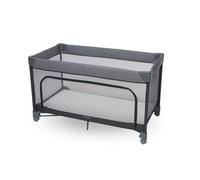 MAXI-COSI Merlin Lit bébé, Lit parapluie, Pliage à une main en une seconde, 4 roues, accès lateral, 0-4 ans(18kg), Elegance graphite