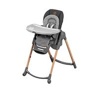 Maxi-Cosi Minla Chaise haute évolutive, 0-14 ans, jusqu'à 60 kg, 9 positions de hauteur,4 positions de plateau, pliable compact, repose-pieds réglable, graphite essentiel