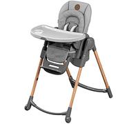 Maxi-Cosi Minla Chaise haute évolutive, 0-14 ans, jusqu'à 60 kg, 9 positions de hauteur, 5 positions d'inclinaison, 4 positions de plateau, pliable compact, repose-pieds réglable, gris essentiel