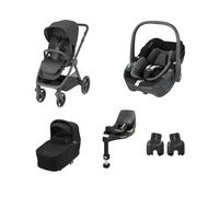 Maxi-Cosi Oxford+ + Pebble 360 + FamilyFix 360 + Adaptateur Sièges auto bébés - Twillic Black