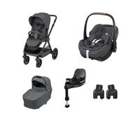 MAXI-COSI Pack poussette naissance Oxford+ Cosi Pebble 360 Pro 2 Embase Familyfix 360 Pro Twillic Graphite