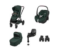 MAXI-COSI Pack poussette naissance Oxford+, Cosi Pebble 360 Pro 2, Embase Familyfix 360 Pro, Twillic Green