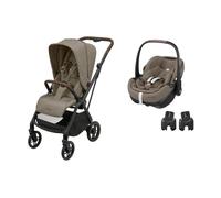 MAXI COSI - Poussette Duo Leona 2 Pebble 360 Pro 2 Twillic Truffle Maxi Cosi