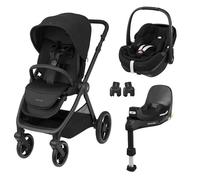 MAXI COSI - Poussette Duo Oxford + Siège auto Pebble 360 Pro 2 + Base FamilyFix 360 Pro Twillic Black