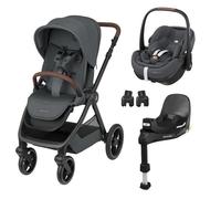 MAXI COSI - Poussette Duo Oxford + Siège auto Pebble 360 Pro 2 + Base FamilyFix 360 Pro Twillic Graphite