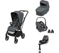 MAXI COSI - Poussette Trio Leona 2 Pebble 360 Nacelle Sense Twillic Graphite Base 360 incluse Twillic Graphite G