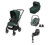 MAXI COSI - Poussette Trio Leona 2 Pebble 360 Nacelle Sense Twillic Green Base 360 incluse
