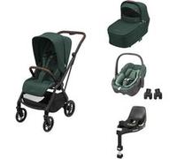 MAXI COSI - Poussette Trio Leona 2 Pebble 360 Nacelle Sense Twillic Green Base 360 incluse Twillic Green G