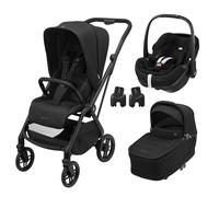 MAXI COSI - Poussette Trio Leona 2 + Siège auto Pebble 360 Pro 2 + Nacelle Sense Twillic Black