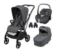 MAXI COSI - Poussette Trio Leona 2 + Siège auto Pebble 360 Pro 2 + Nacelle Sense Twillic Graphite
