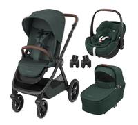MAXI COSI - Poussette Trio Oxford + Siège auto Pebble 360 Pro 2 + Nacelle Sense Twillic Green