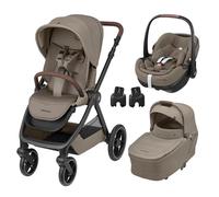 MAXI COSI - Poussette Trio Oxford + Siège auto Pebble 360 Pro 2 + Nacelle Sense Twillic Truffle