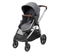 Maxi-Cosi Zelia Poussette Luxe 2 en 1, siège réversible, pliable à une main, convient dès la naissance jusqu'à environ 4 ans, 0 à 22 kg, gris Twillic