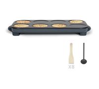 Maxi crêpes party - LIVOO - DOC186G - 1500 W - 8 mini crêpes Ø 12 cm - Revêtement antiadhésif - Noir