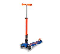 Micro Mobility Trottinette enfant Maxi Deluxe Pliable – Néon LED, guidon réglable, orange