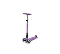 Micro Mobility – Trottinette 3 roues enfant Maxi Deluxe Pliable LED – Guidon réglable – Violet