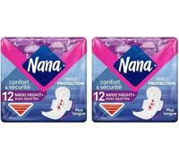 Maxi Goodnight Serviettes Hygiéniques Pour La Nuit, 12 Serviettes (Lot De 2)