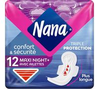 Maxi Goodnight X12 - Serviettes Hygiéniques Nuit Avec Ailettes - Serviettes Hygiéniques Flux Très Abondant