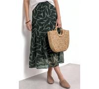 Maxi-jupe en mousseline de soie avec imprimé
