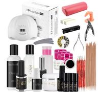 Maxi Kit Manucure Eco Excellent Pro Avec Lampe Uv Led Faux Ongles Multicolore