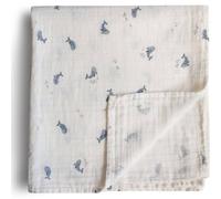 Maxi Lange En Coton Bio Bleu, Blanc TU