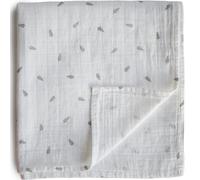 Maxi lange en coton bio leaves (120 x 120 cm)