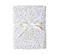 Maxi Lange Gaze De Coton Bio Fleurs Beiges TU