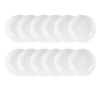 Maxi lot 12 assiettes creuses Zen 20 cm - Trend'up - Blanc - Porcelaine Blanc G