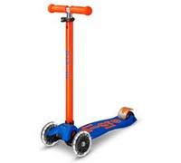 Trottinette enfant 3 roues - MICRO MOBILITY - Maxi Micro Deluxe LED - Néon Orange - Guidon réglable 61-85 cm - Roues LED avant
