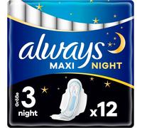 Maxi Night Lot De 12 Serviettes Hygiéniques Avec Ailettes Taille 3