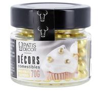 Maxi perles dorées comestibles Ø 8 mm 70 g - Doré