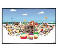 Maxi poster de personnages de South Park - Noir brillant encadré