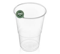 Maxi Products - 200 gobelets en plastique réutilisables - 330 cc - Verres recyclables - Haute résistance - Verres incassables - Célébrations - Verre à café - Verre à bière - Gobelet rafraîchi