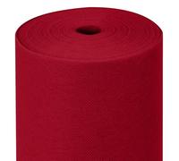MAXI PRODUCTS - Chemin de table TNT prédécoupé à 30 cm - 0,4 x 48 m - Tissu non tissé Spunbond (TNT) - Jetable avec effet tissu - Résistant aux liquides - Restauration - Imperméable (Rouge)