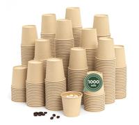 Maxi Products Lot de 1000 gobelets à café jetables en papier Kraft pour boissons chaudes et froides 80 ml