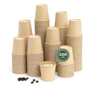 MAXI PRODUCTS Lot de 200 gobelets à café jetables en carton Pour boissons chaudes et froides