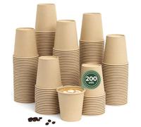 Maxi Products Lot de 200 gobelets à café jetables en papier Kraft pour boissons chaudes et froides 300 ml