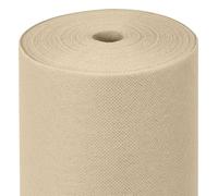 MAXI PRODUCTS Rouleau de nappe TNT pré-découpée à 40 cm - 1,2 x 48 m - Crème - Tissu non tissé Spunbond (TNT) - Jetable avec effet tissu - Résistant aux liquides - Traiteur - Imperméable