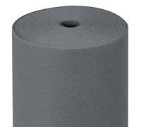 MAXI PRODUCTS Rouleau de nappe TNT pré-découpée à 40 cm - 1,2 x 48 m - Gris - Tissu non tissé Spunbond (TNT) - Jetable avec effet tissu - Résistant aux liquides - Traiteur - Imperméable