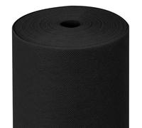 MAXI PRODUCTS Rouleau de nappe TNT pré-découpée à 40 cm - 1,2 x 48 m - Noir - Tissu non tissé Spunbond (TNT) - Jetable avec effet tissu - Résistant aux liquides - Traiteur - Imperméable