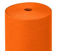MAXI PRODUCTS Rouleau de nappe TNT pré-découpée à 40 cm - 1,2 x 48 m - Orange - Tissu non tissé Spunbond (TNT) - Jetable avec effet tissu - Résistant aux liquides - Traiteur - Imperméable