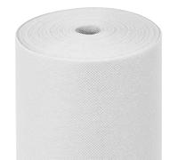 MAXI PRODUCTS Rouleau de nappe TNT pré-découpée à 40 cm - 1,2 x 48 m - Tissu non tissé Spunbond (TNT) - Jetable avec effet tissu - Résistant aux liquides - Traiteur - Imperméable (Blanc)