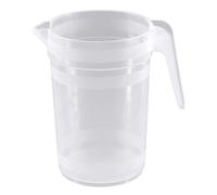 MAXI PRODUTS - 10 unités Carafe plastique 1 litre - Plastique (PP) transparent - Recyclable et réutilisable - Poignée incassable - Gazpacho - Sangria - Bière - Limonade - Spécial hôtellerie