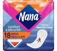 Maxi Régulier Serviettes Hygiéniques - Flux Modéré - Confort & Sécurité Avec Triple Protection - 18 Serviettes Maxi Régulier