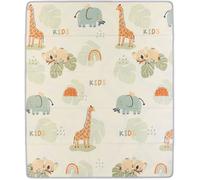Tinéo Grand tapis d'éveil réversible Voitures/Animaux Jaune