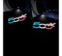 MAXIAOMA 2 Pièces Éclairages de Bienvenue pour Porte de Voiture pour Fiat 500x Dolcevita facelift 2022, Lampe de Projection Personnalisée Accessoires de Décoration de Voiture