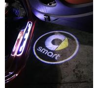 MAXIAOMA 2 Pièces Éclairages de Bienvenue pour Porte de Voiture pour Smart Fortwo III Cabrio (A453) 2014-2019, Lampe de Projection Personnalisée Accessoires de Décoration de Voiture