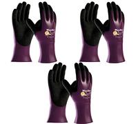 MaxiDry 3 Paquet Atg Ultra Légères Nitrile Prise Résistant À L'Huile Gant 56-426, Tailles S-XL - XL